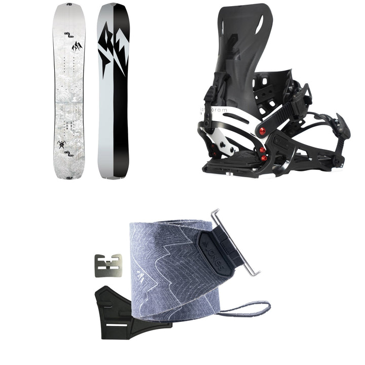 Jones Solution Splitboard + Karakoram Ultra Ranger + Split Interface Splitboard Bindings + Nomad Pro Quick Tension Trim-To-Fit Splitboard Skins 2027