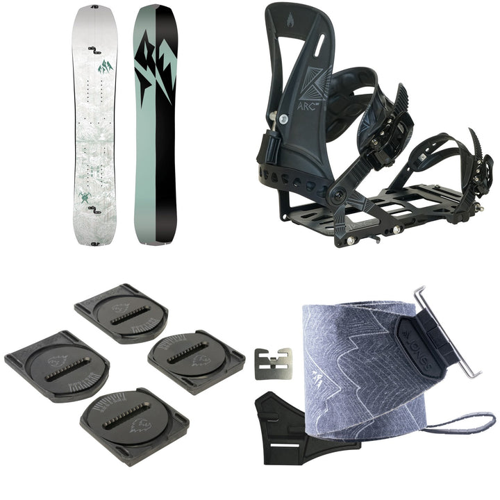Jones Solution Splitboard + Spark R&D Arc ST Splitboard Bindings + Spark Pucks + Nomad Pro Quick Tension Trim-To-Fit Splitboard Skins - Women's 2027