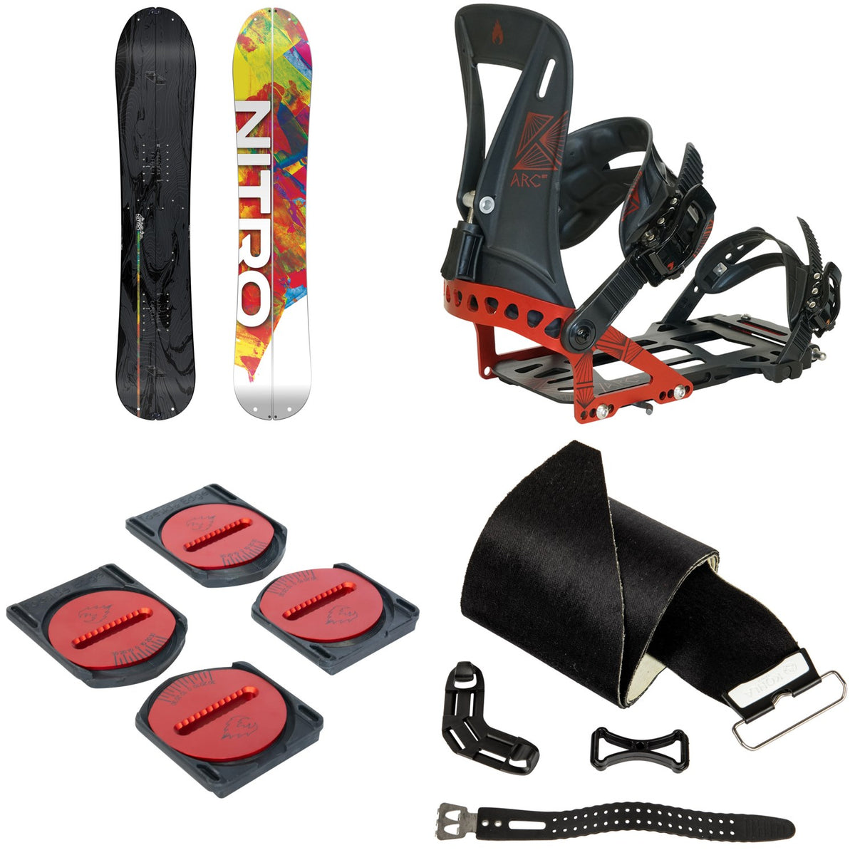 Nitro Alternator FX Splitboard + Spark R&D Arc ST Splitboard Bindings + Spark Pucks + Universal Splitboard Skins 2027