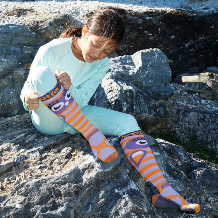 Hootie Hoo Snowy Owl Midweight Socks - Kids' Lavender