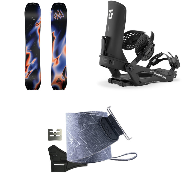 Jones Howler Splitboard + Union Charger Splitboard Bindings + Nomad Pro Quick Tension Trim-To-Fit Splitboard Skins 2027