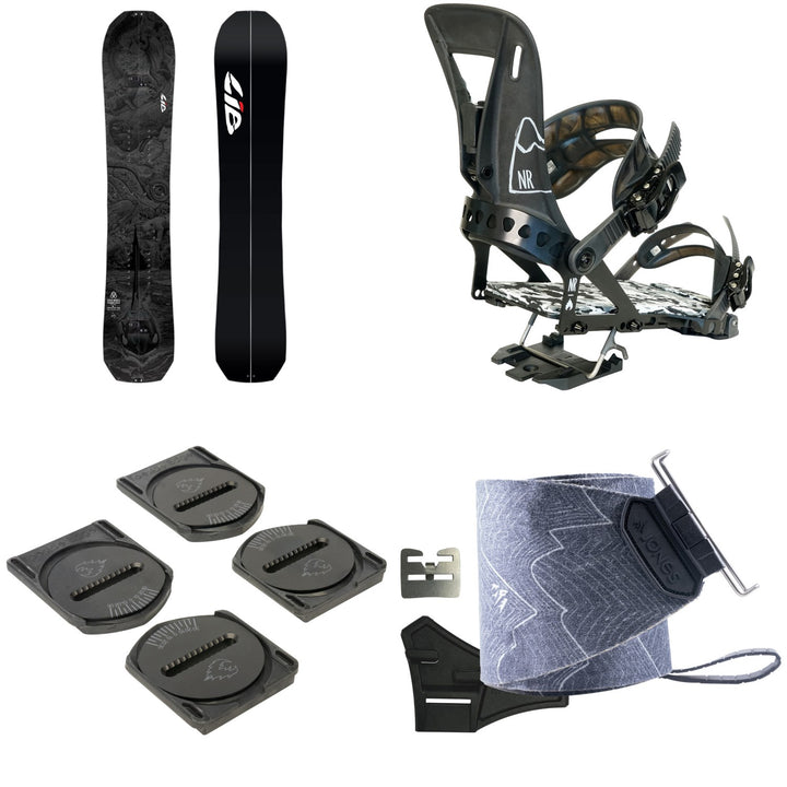 Lib Tech Orca Techno Splitboard + Spark R&D NR Pro Splitboard Bindings + Canted Pucks + Jones Nomad Pro Quick Tension Trim-To-Fit Splitboard Skins 2027