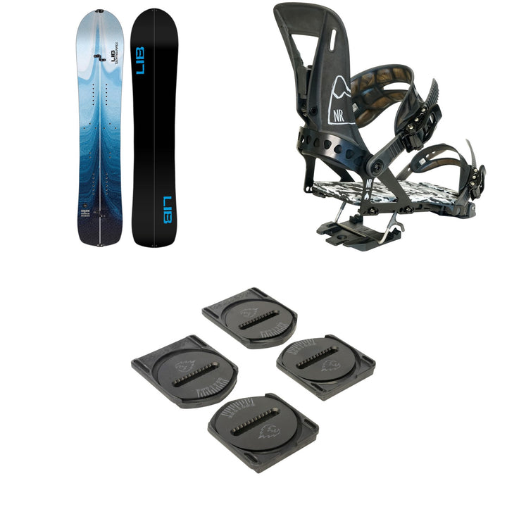 Lib Tech Escalator Splitboard + Spark R&D NR Pro Splitboard Bindings + Canted Pucks 2027