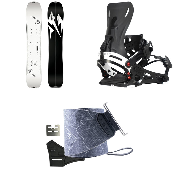 Jones Ultralight Solution Splitboard + Karakoram Ultra Ranger + Split Interface Splitboard Bindings + Nomad Pro Quick Tension Trim-To-Fit Splitboard Skins 2027