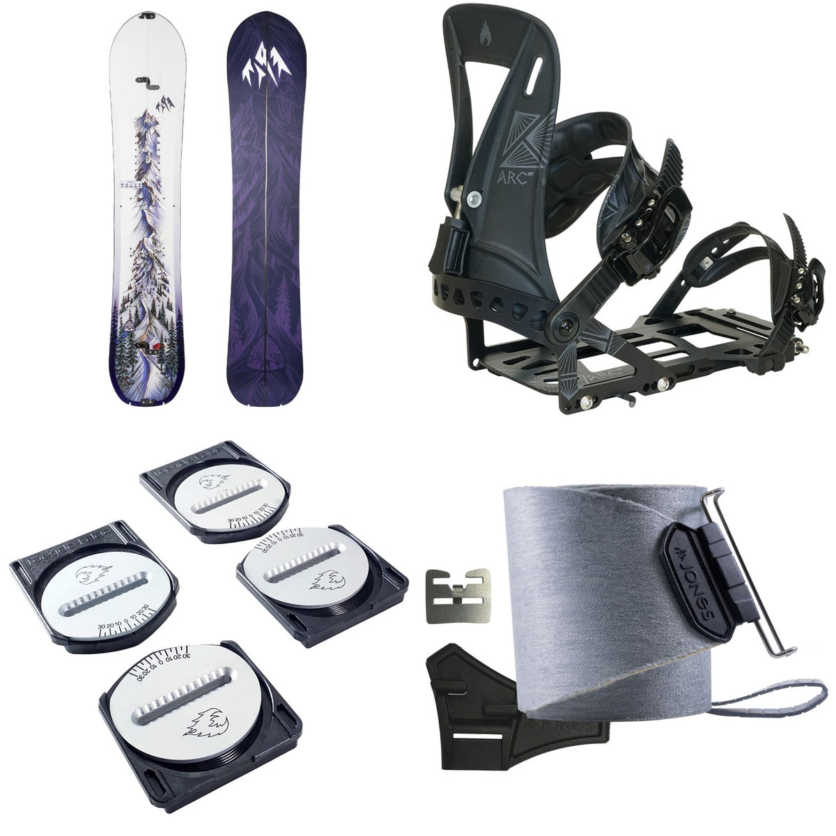 Jones Dream Weaver 2.0 Splitboard + Spark R&D Arc ST Splitboard Bindings + Spark Pucks + Nomad Quick Tension Trim-To-Fit Splitboard Skins - Women's 2027