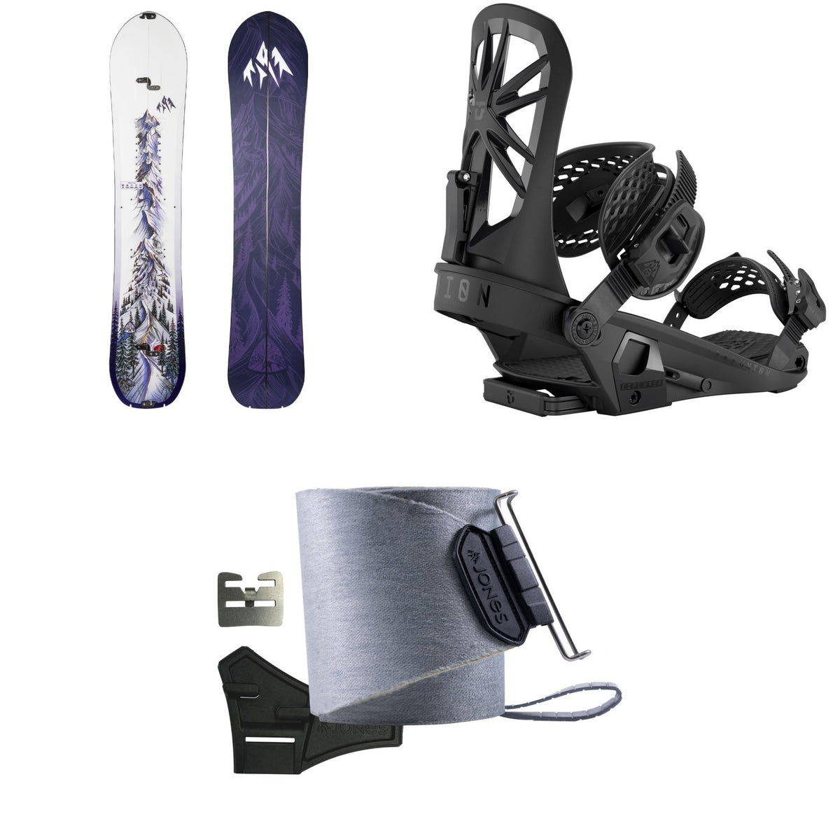 Jones Dream Weaver 2.0 Splitboard + Union Explorer Splitboard Bindings + Nomad Quick Tension Trim-To-Fit Splitboard Skins - Women's 2027