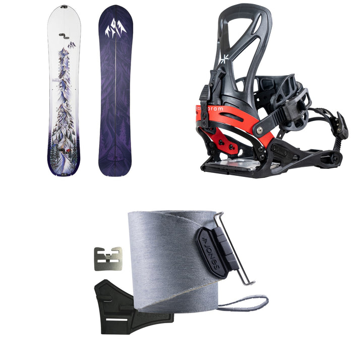 Jones Dream Weaver 2.0 Splitboard + Karakoram Grizzly + Split Interface Splitboard Bindings + Nomad Quick Tension Trim-To-Fit Splitboard Skins - Women's 2027