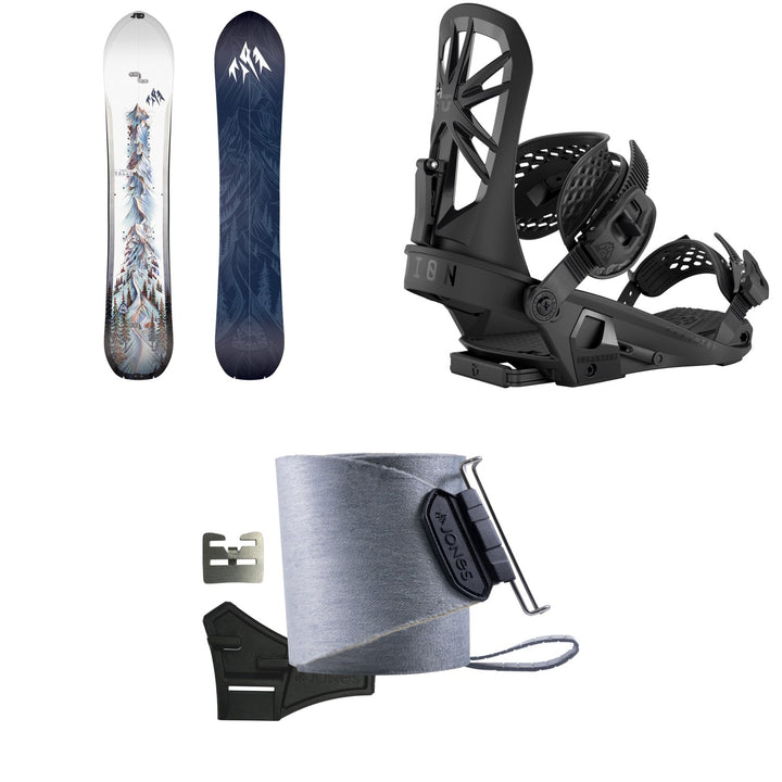 Jones Frontier 2.0 Splitboard + Union Explorer Splitboard Bindings + Nomad Quick Tension Trim-To-Fit Splitboard Skins 2027