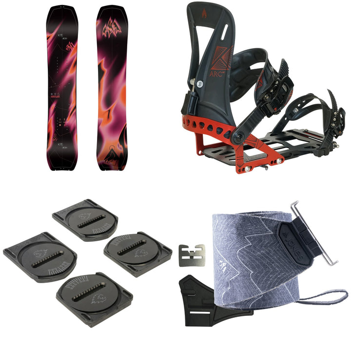 Jones Howler Splitboard + Spark R&D Arc ST Splitboard Bindings + Canted Pucks + Nomad Pro Quick Tension Trim-To-Fit Splitboard Skins - Women's 2027