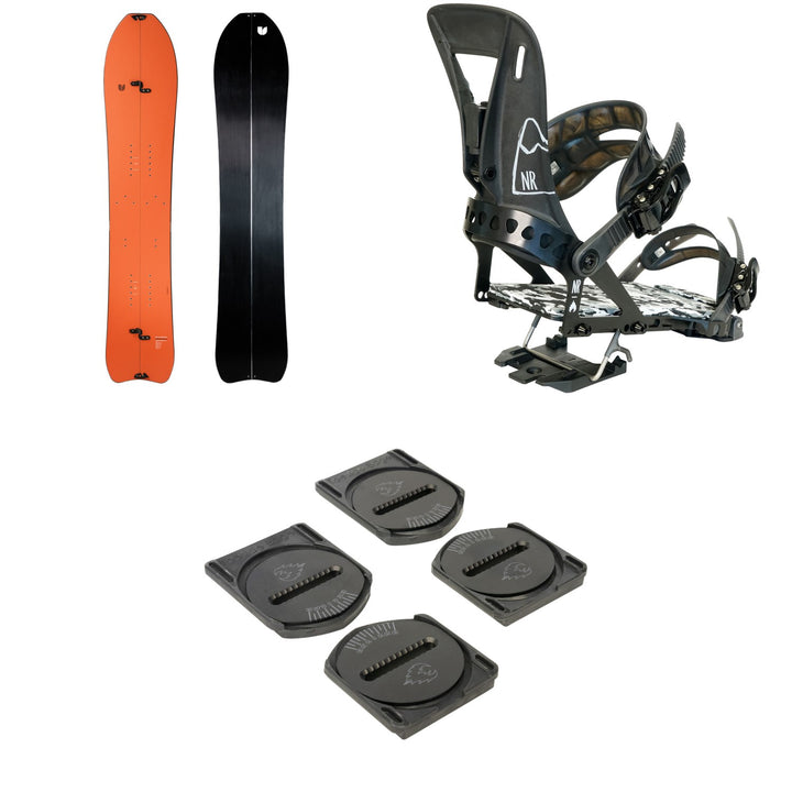 United Shapes Deep Reach Splitboard + Spark R&D NR Pro Splitboard Bindings + Canted Pucks 2027