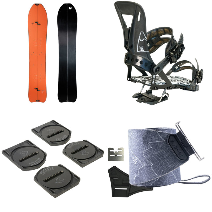 United Shapes Deep Reach Splitboard + Spark R&D NR Pro Splitboard Bindings + Canted Pucks + Nomad Pro Quick Tension Trim-To-Fit Splitboard Skins 2027