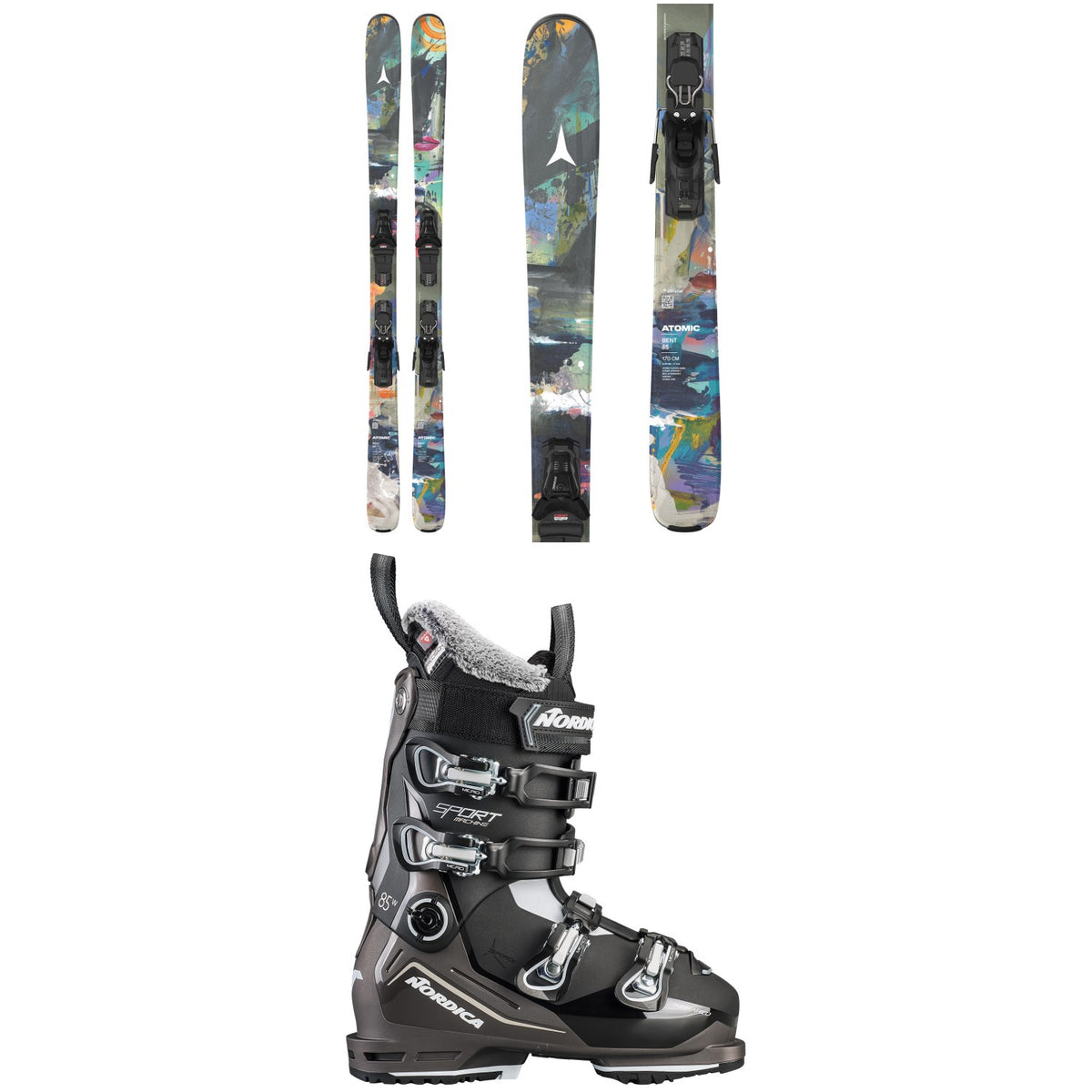 Atomic Bent 85 Skis + M10 GW Bindings + Nordica Sportmachine 3 65 Ski Boots - Women's 2027
