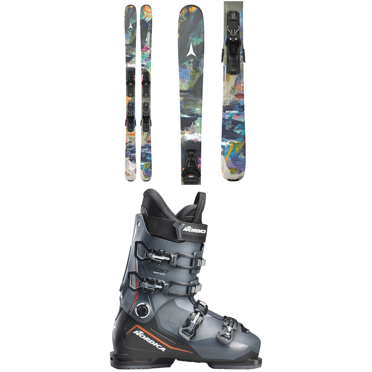 Atomic Bent 85 Skis + M10 GW Bindings + Nordica Sportmachine 3 80 Ski Boots 2027