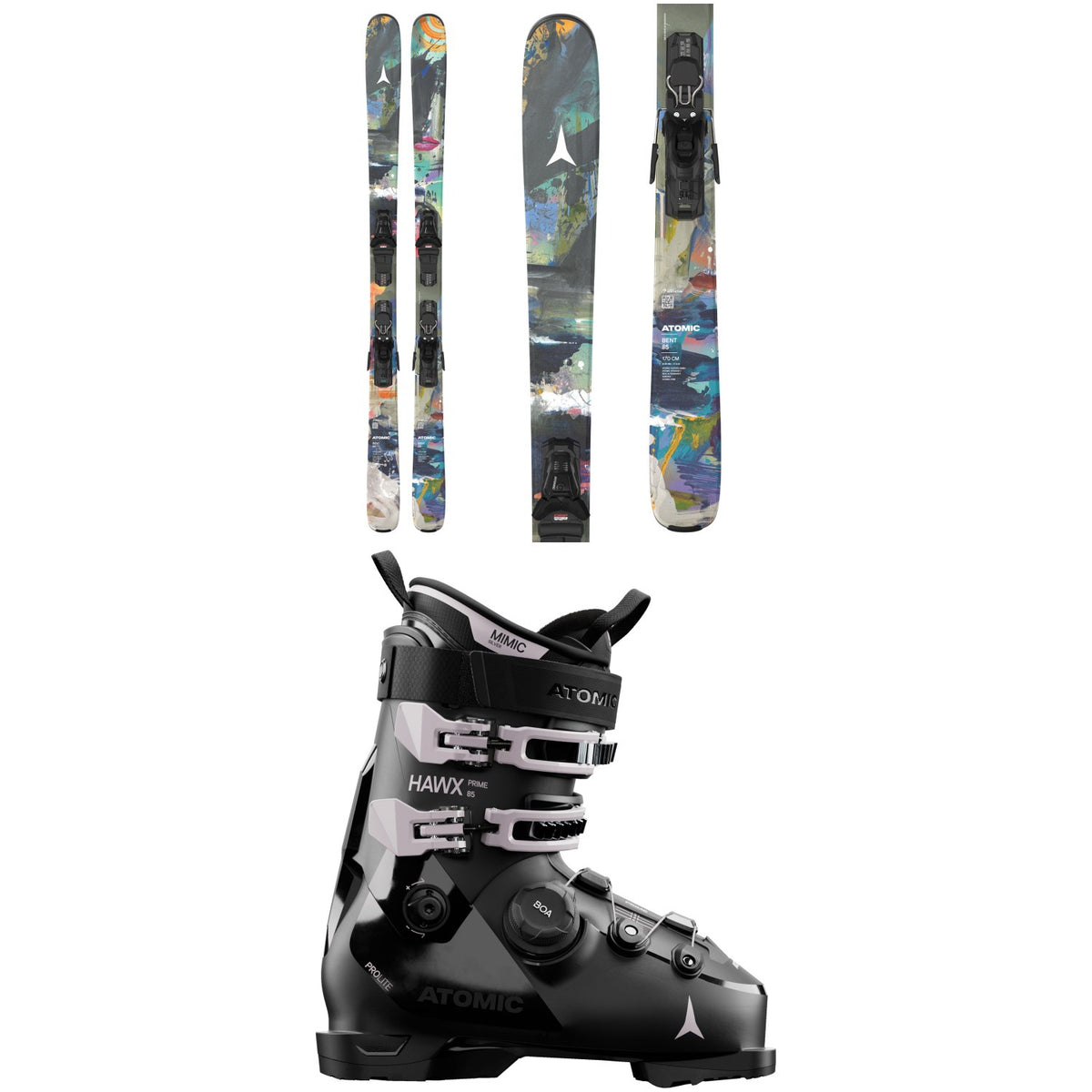 Atomic Bent 85 Skis + M10 GW Bindings + Hawx Prime 85 BOA W Ski Boots - Women's 2027