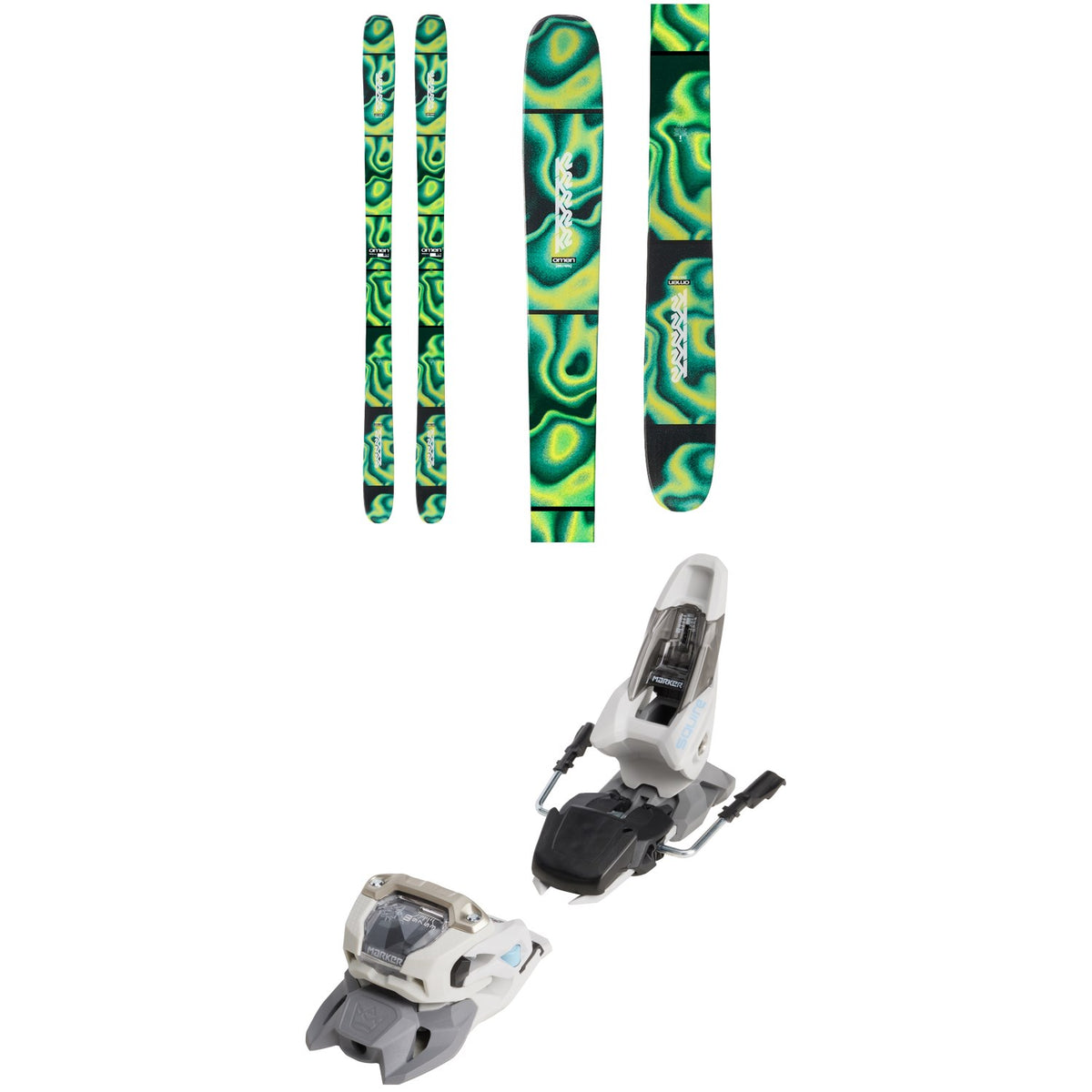 K2 Omen 85 Skis 2027 + Marker Squire 11 Ski Bindings