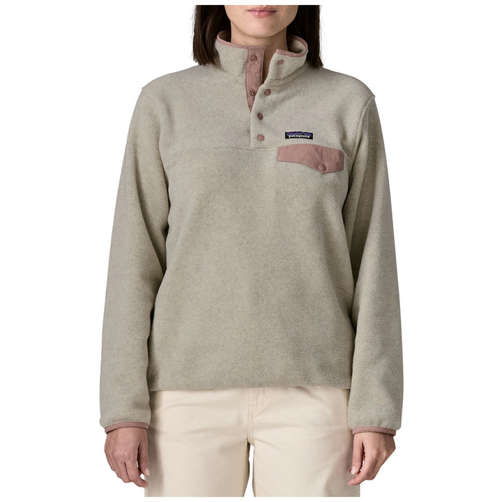 Patagonia Lightweight Synchilla Snap-T Pullover - Women's Oatmeal Heather w/Moonrise Taupe