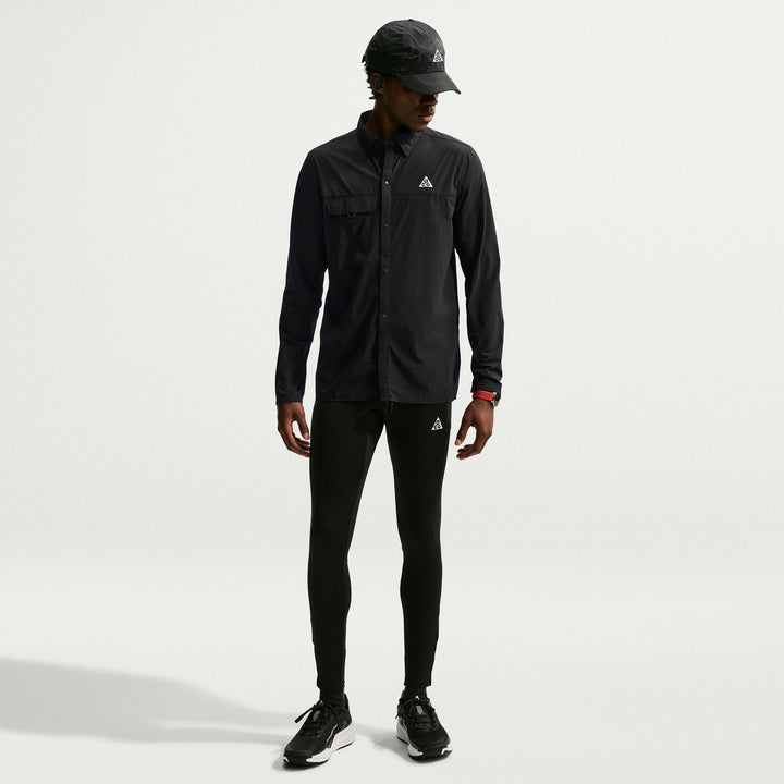 Nike ACG Aireez Long-Sleeve Button-Up Top - Men's Black/Summit White