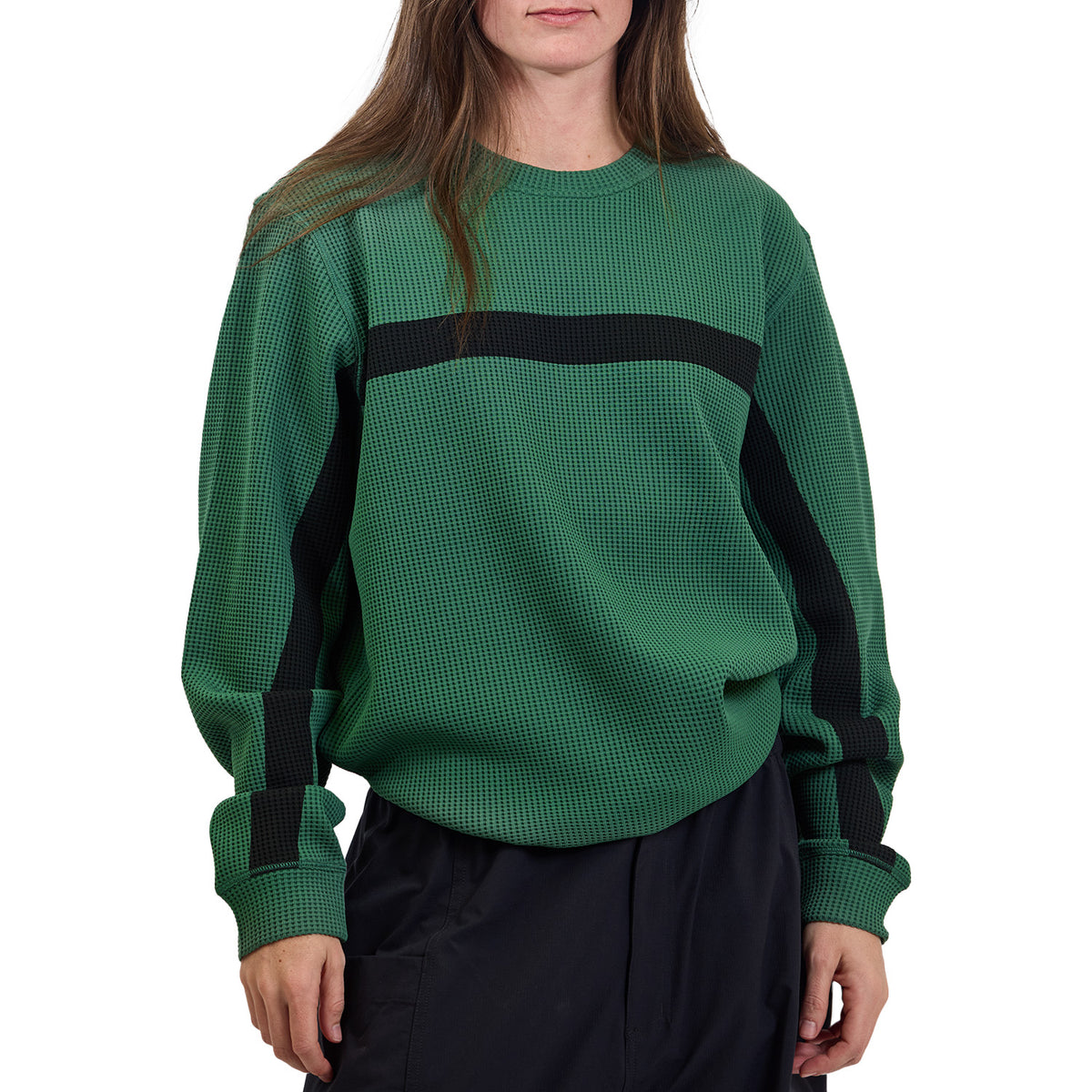 Burton AG Tech Layer Waffle Crewneck - Men's Dirtymoney/True Black
