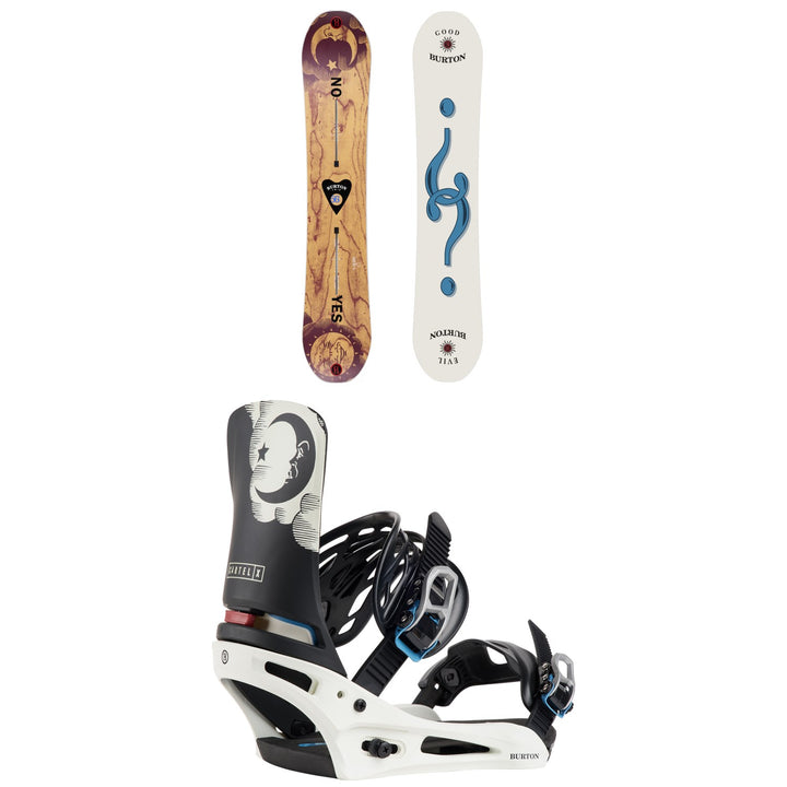 Burton 50/50 94' Twin Snowboard + 50/50 90's Cartel X Snowboard Bindings 2027