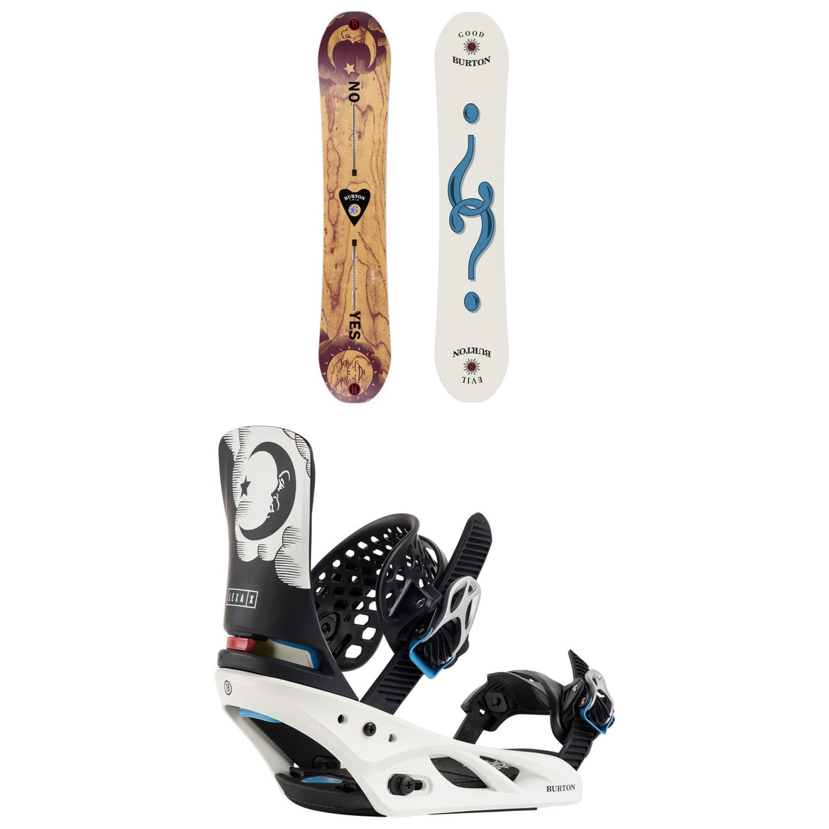 Burton 50/50 94' Twin Snowboard + 50/50 90's Lexa X Snowboard Bindings - Women's 2027