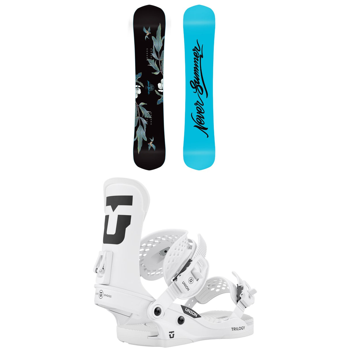 Never Summer Cascade Snowboard  + Union Trilogy Classic Snowboard Bindings - Women's 2027