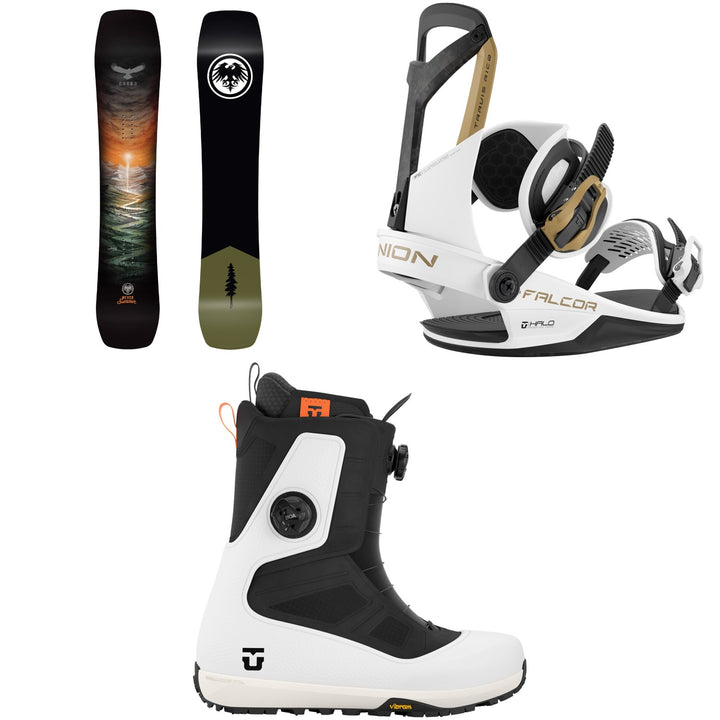 Never Summer Nokhu Snowboard + Union Falcor Snowboard Bindings + Reset Pro Snowboard Boots 2027