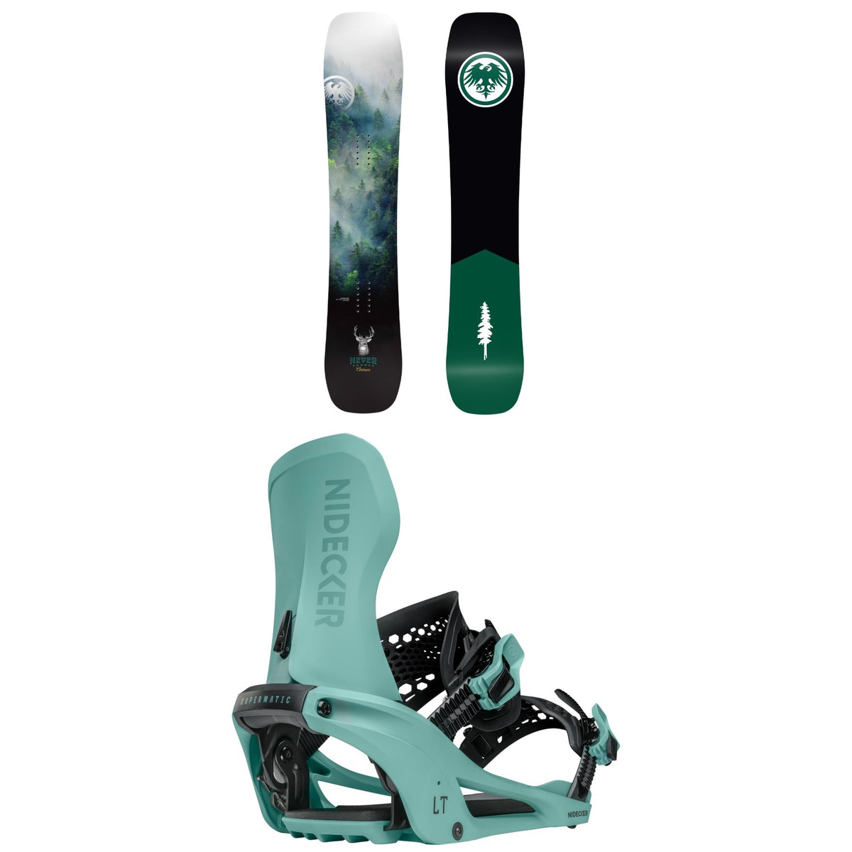 Never Summer Cirrus Snowboard + Nidecker LT Supermatic Snowboard Bindings - Women's 2027