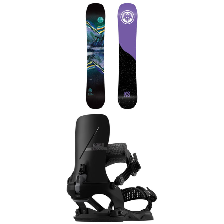 Never Summer Proto T3 FR Snowboard + Rome Katana AW FASE Snowboard Bindings - Women's 2027