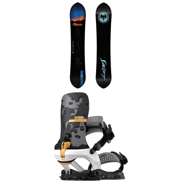 Never Summer Proto Swift DT Snowboard + Rome Katana AW FASE LTD Snowboard Bindings 2027