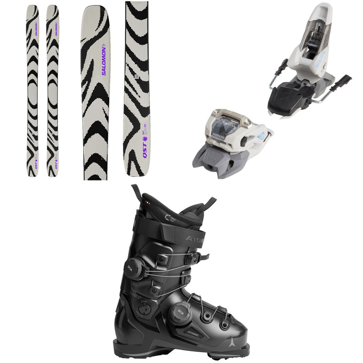 Salomon QST 92 Skis 2027 + Marker Squire 11 Ski Bindings + Atomic Hawx Ultra 100 Dual BOA Ski Boots 2027