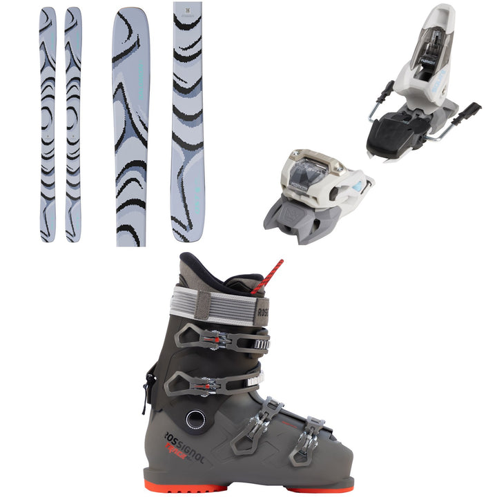 Salomon QST 100 Skis 2027 + Marker Squire 11 Ski Bindings + Rossignol Track 90 HV+ GW Ski Boots 2027