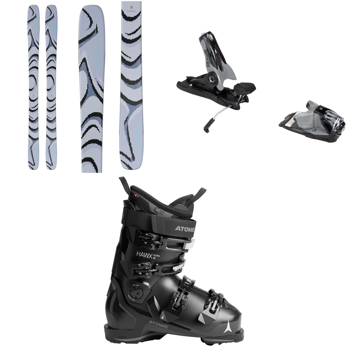 Salomon QST 100 Skis 2027 + Look SPX 12 GW Pro Ski Bindings + Atomic Hawx Ultra 85 W Ski Boots - Women's 2027