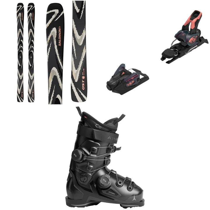 Salomon QST 94 Skis 2027 + Atomic Strive 12 GW Ski Bindings + Atomic Hawx Ultra 100 Dual BOA Ski Boots 2027