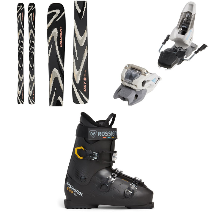 Salomon QST 94 Skis 2027 + Marker Squire 11 Ski Bindings + Rossignol Evo 70 HV+ Ski Boots 2027