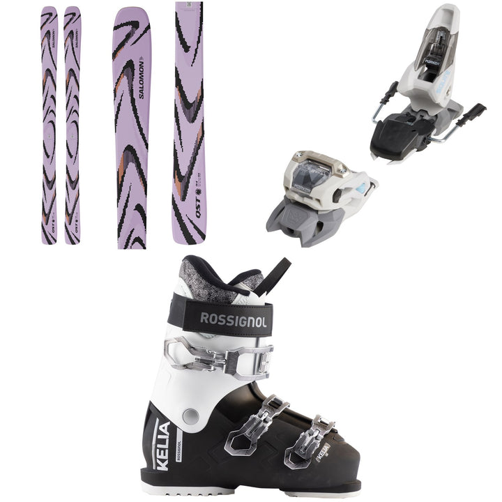 Salomon QST 94 Skis 2027 + Marker Squire 11 Ski Bindings + Rossignol Kelia 50 Ski Boots - Women's 2027