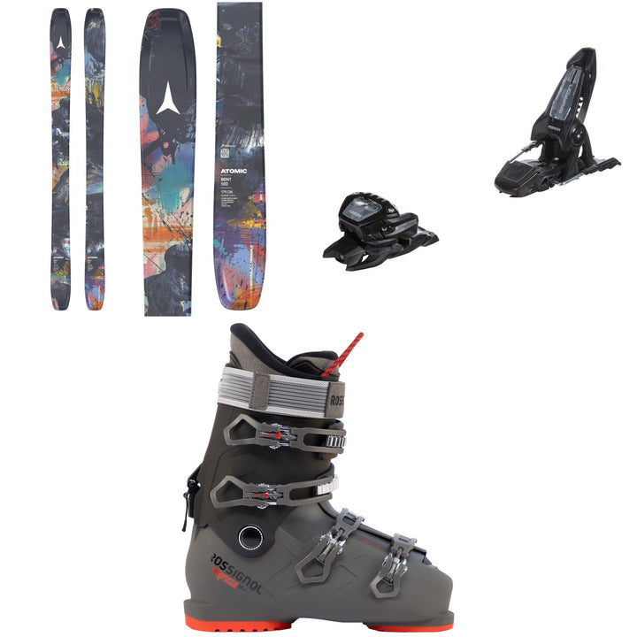 Atomic Bent 100 Skis 2027 + Marker Griffon 13 ID Ski Bindings + Rossignol Track 90 HV+ GW Ski Boots 2027