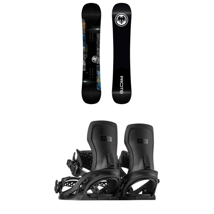 Never Summer Proto T3 Ultra Snowboard + Flux XF Snowboard Bindings 2027