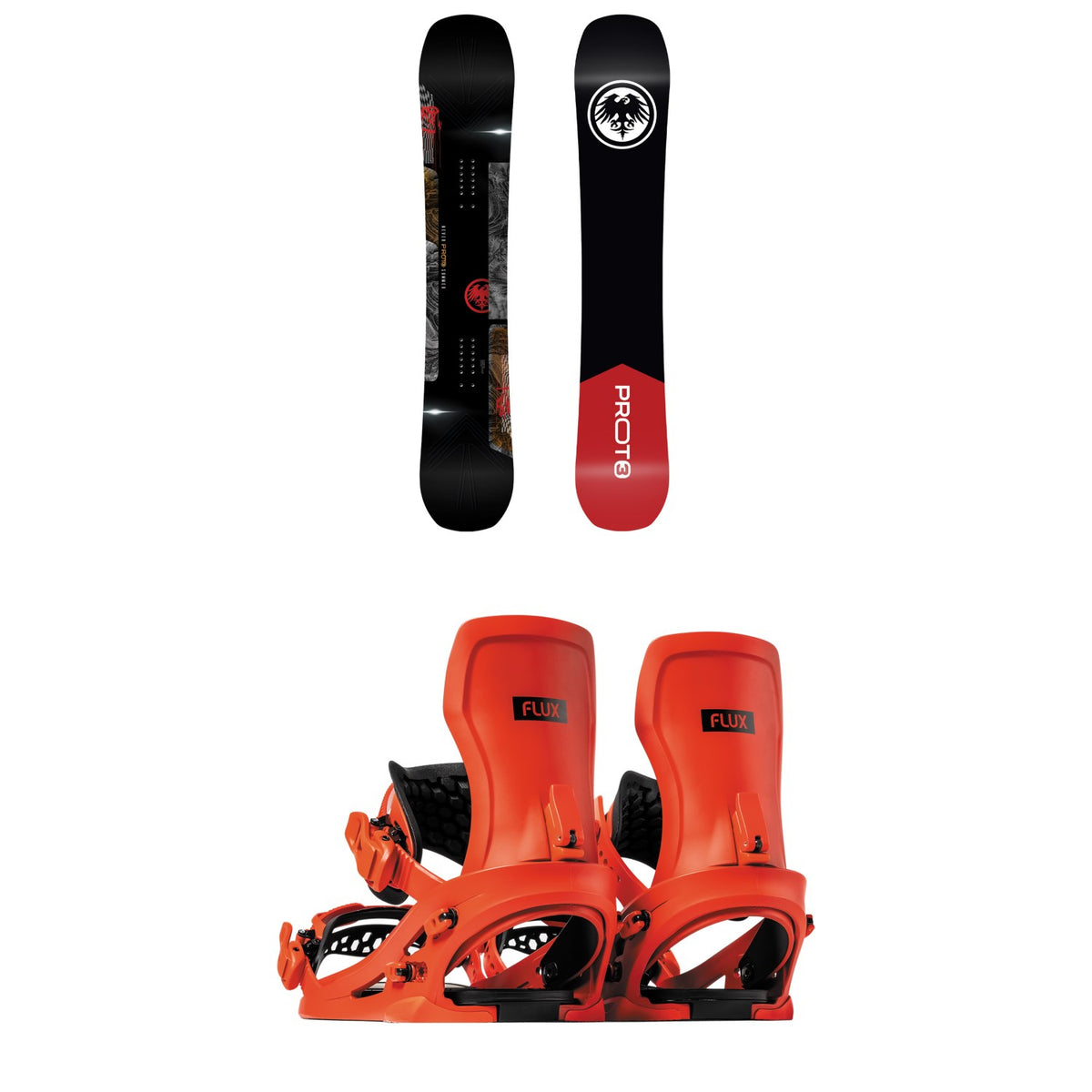 Never Summer Proto Type 3 Snowboard + Flux XF Snowboard Bindings 2027