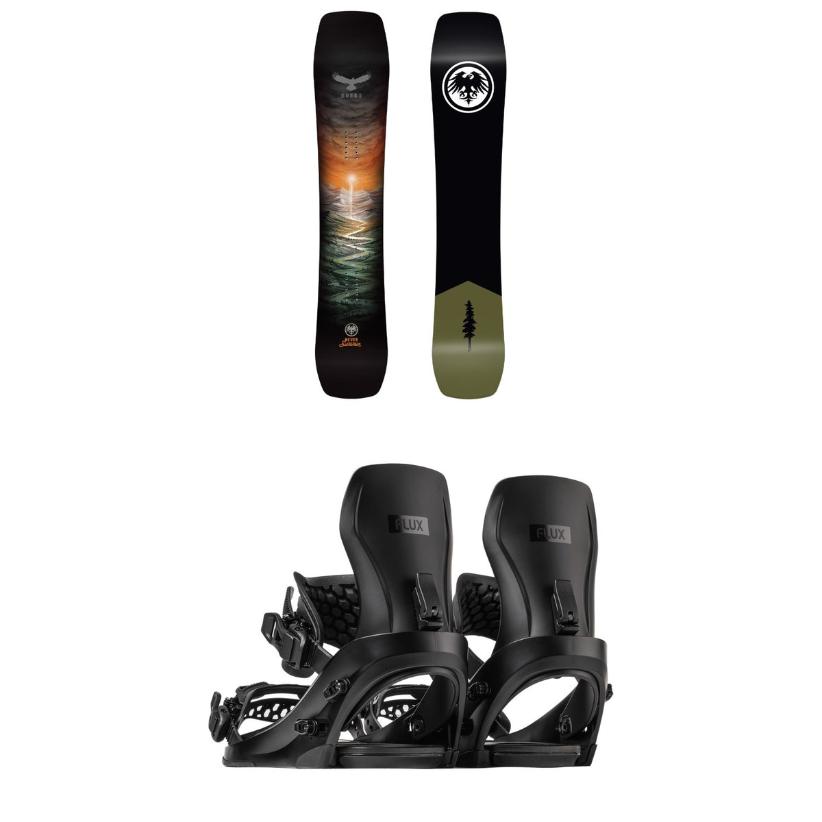 Never Summer Nokhu Snowboard + Flux CV Snowboard Bindings 2027