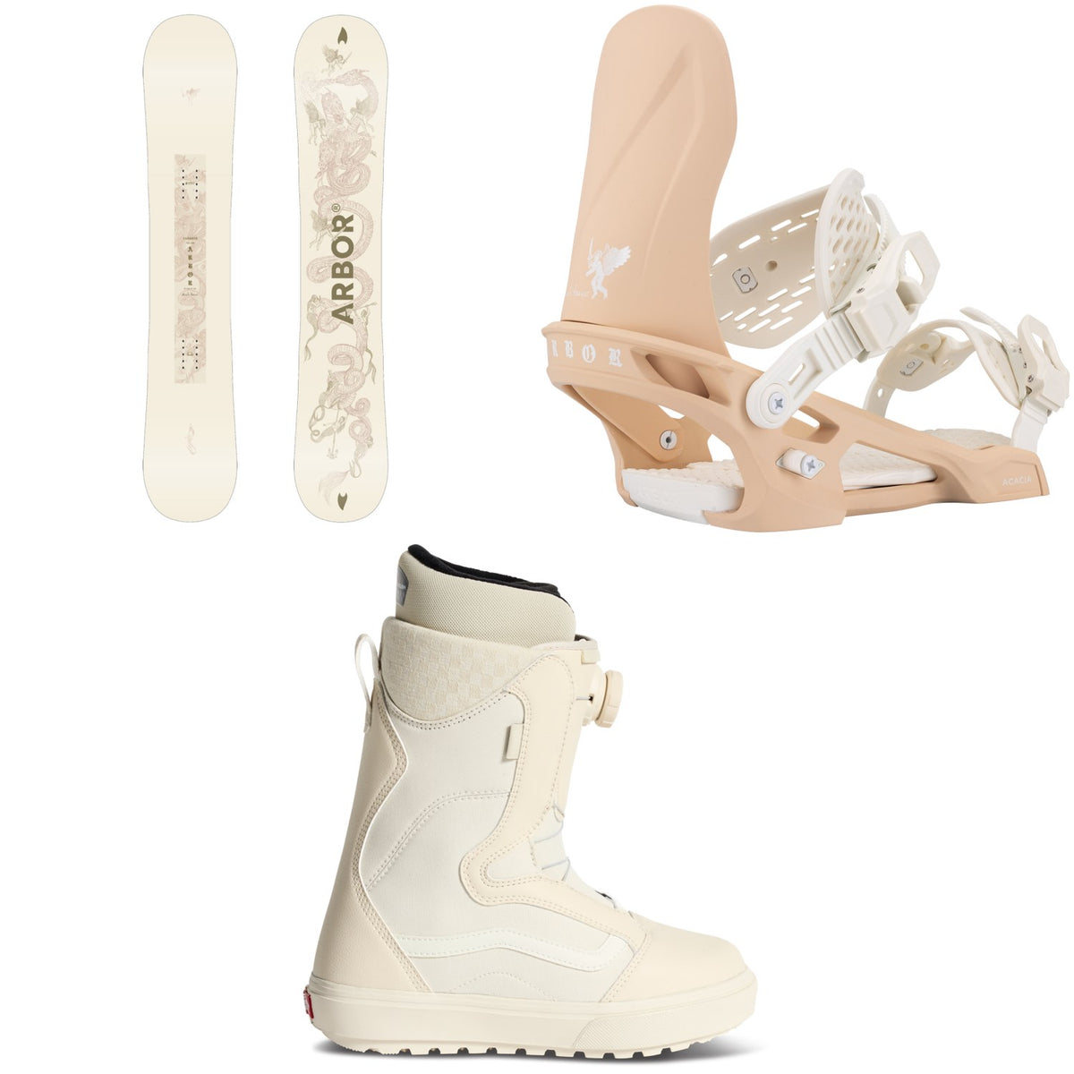 Arbor Cadence Snowboard + Acacia Snowboard Bindings + Vans Encore OG Snowboard Boots - Women's 2027