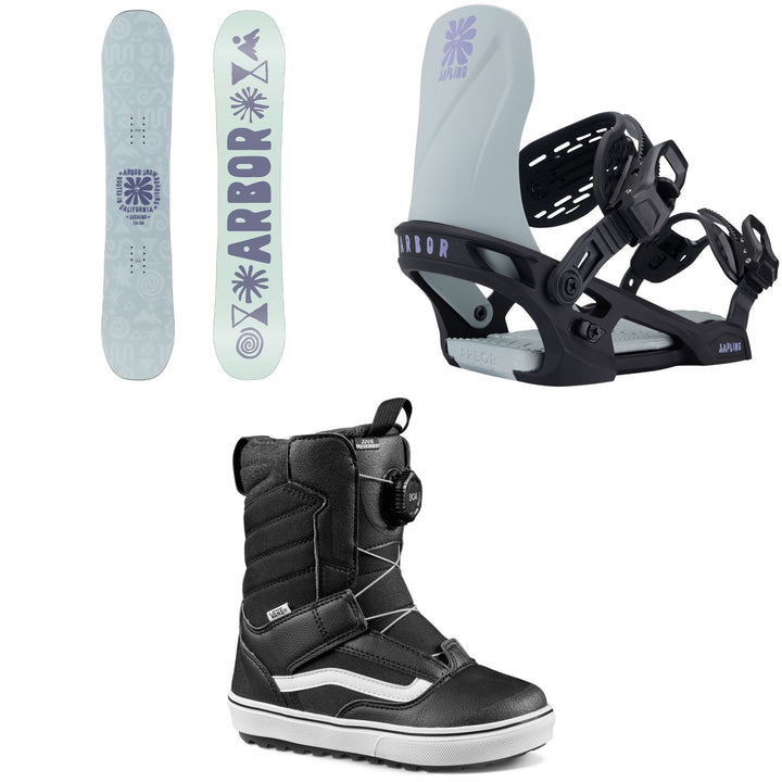 Arbor Seedling Snowboard + Sapling Snowboard Bindings + Vans Juvie Linerless Snowboard Boots - Kids' 2027