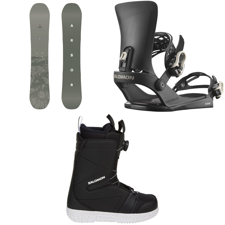 Arbor Formula Decon Snowboard + Salomon EDB X Snowboard Bindings + Faction Boa X Snowboard Boots 2027