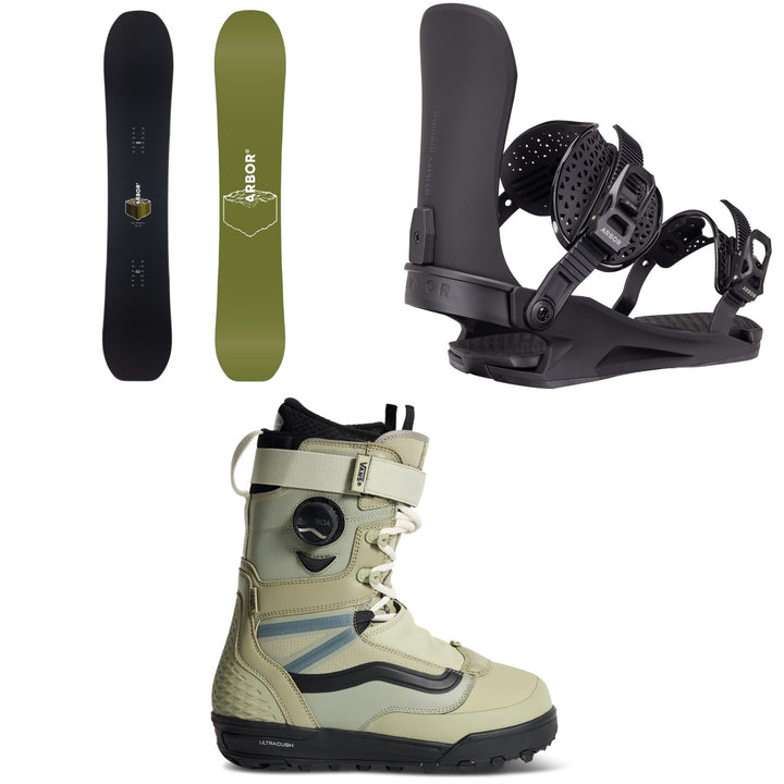 Arbor Sin Nombre Snowboard + Utility Snowboard Bindings + Vans Infuse Snowboard Boots 2027