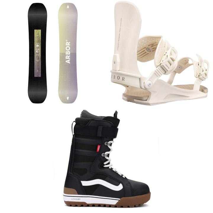 Arbor Kuro Neko Snowboard + Utility Snowboard Bindings + Vans Hi-Standard Pro Snowboard Boots - Women's 2027