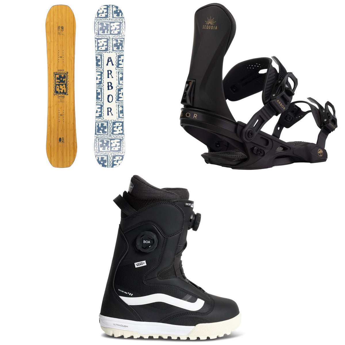 Arbor Swoon Snowboard + Sequoia Snowboard Bindings + Vans Encore Pro 2.0 Snowboard Boots - Women's 2027