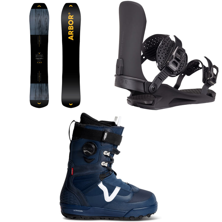 Arbor Coda Snowboard + Utility Snowboard Bindings + Vans Infuse x Cannon Cummins Snowboard Boots 2027