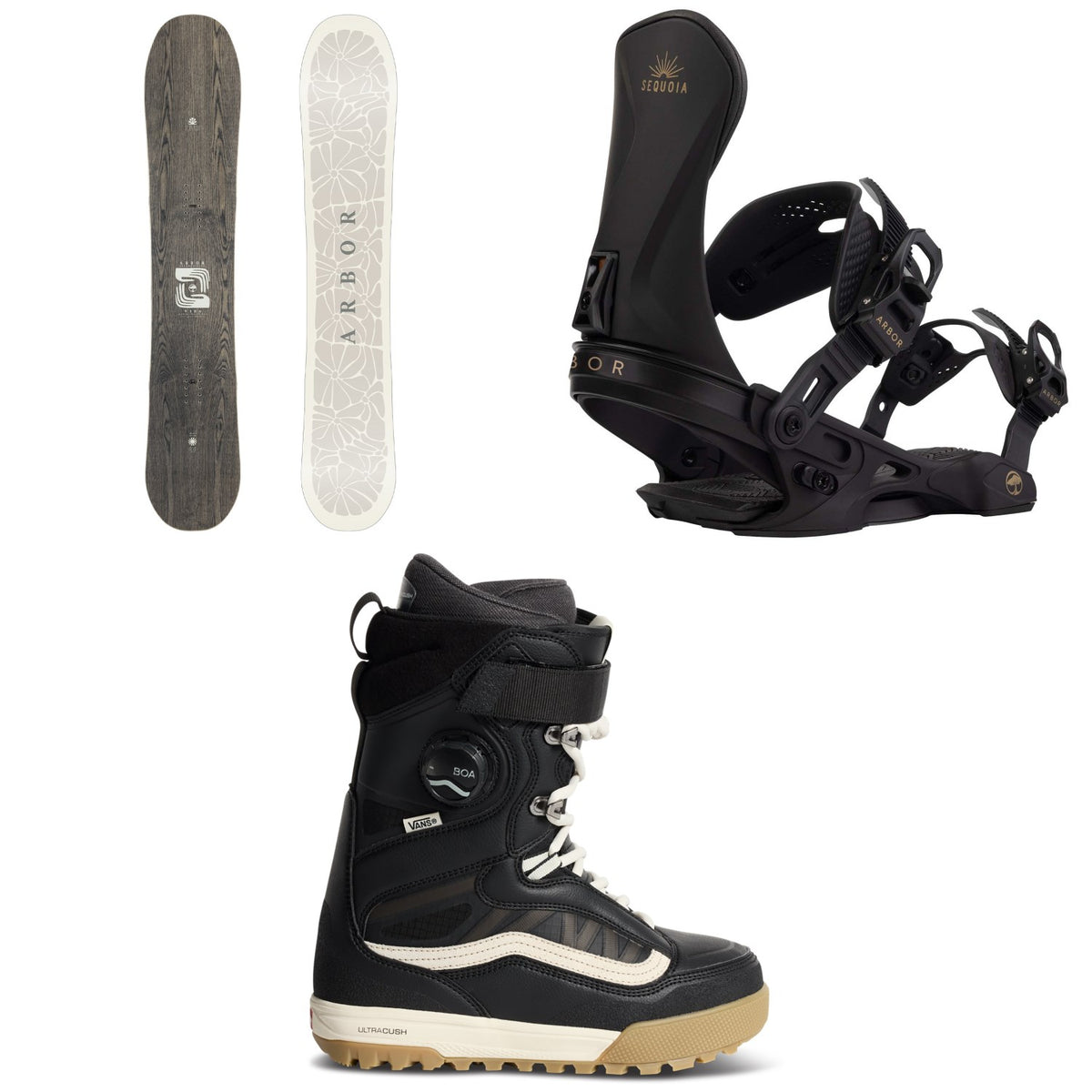 Arbor Veda Snowboard + Sequoia Snowboard Bindings + Vans Luna Pro 2.0 Snowboard Boots - Women's 2027