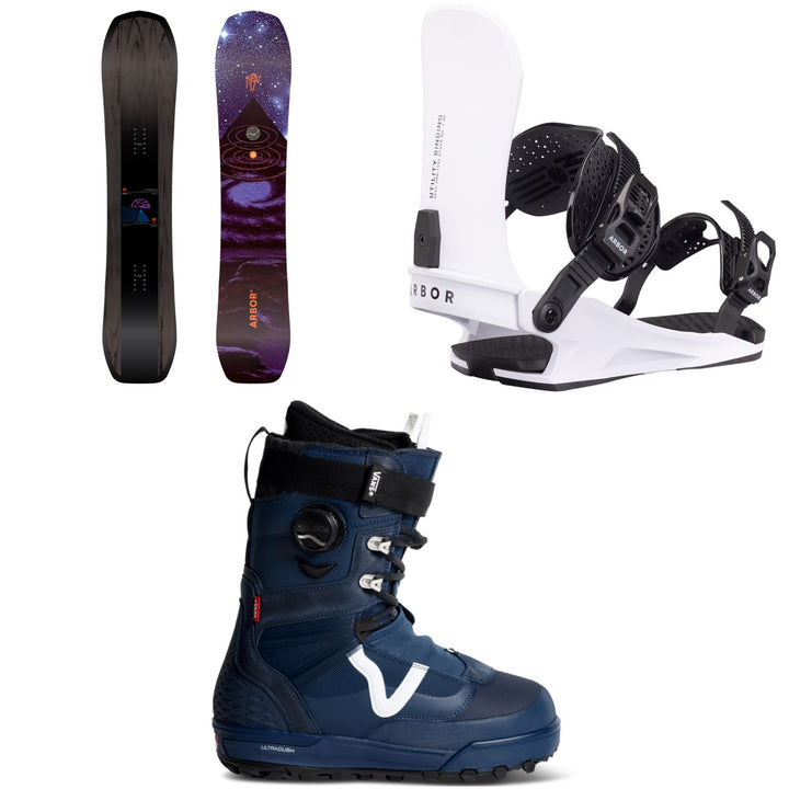 Arbor Astrowaste Snowboard + Utility Snowboard Bindings + Vans Infuse x Cannon Cummins Snowboard Boots 2027