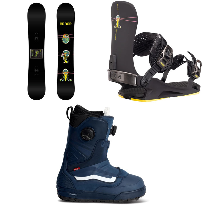 Arbor El Camino Snowboard + Utility Snowboard Bindings + Vans Verse Snowboard Boots 2027