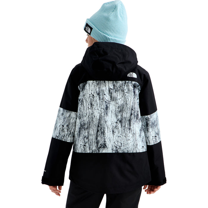 The North Face Freedom Insulated Print Jacket - Girls' TNF White Weathered Print